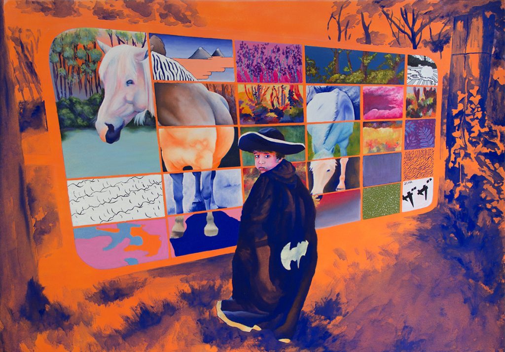 Janet Rady Fine Art - Emile Orange - _lavalléedes dinosaures_2019_70x100