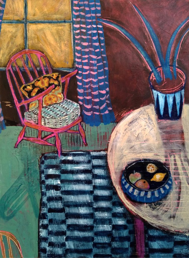 Kerry Louise Bennett, Evening Light, 2021, Acrylic on watercolour paper 26.5x36cm, Janet Rady Fine Art Kerry Louise Bennett, Evening Light, 2021, Acrylic on watercolour paper 26.5x36cm, Janet Rady Fine Art