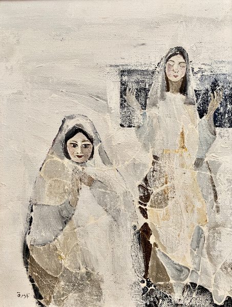Nadira Azzouz Friday Prayers, 1979 Oil on canvas 45x35cm Janet Rady Fine Art