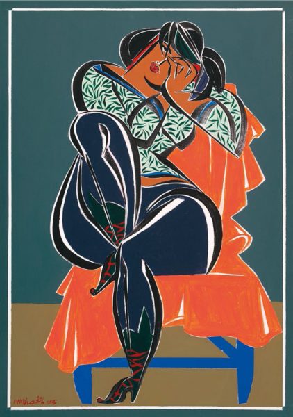 Hussein Madi, The Orange Sheet, Pigmented giclée on canvas, 71x50cm Janet Rady Fine Art