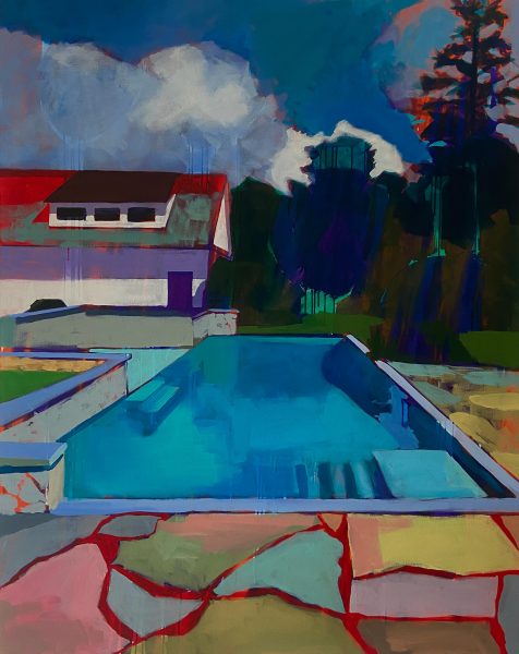 Adam Lowenbein, Pool, 2021 Acrylic on canvas, 152.4 x 121.9cm Janet Rady Fine Art