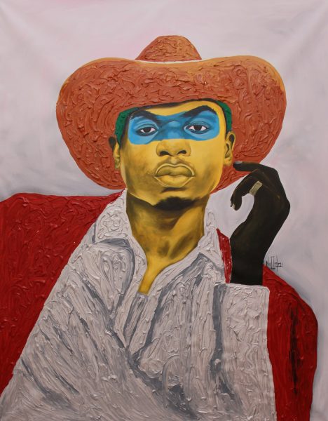 Theophilus Tetteh, Gesture of Contentment, 2022 Janet Rady Fine Art