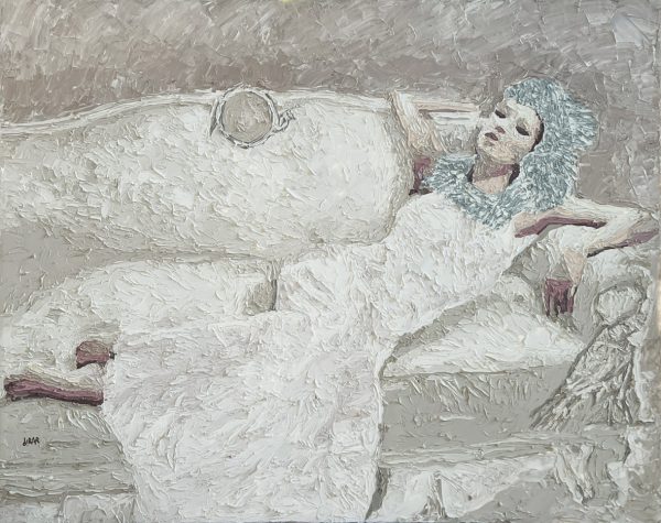 Hossam Dirar, Cleopatra Timeless, 2022, Oil on canvas, 120x150cm Janet Rady Fine Art