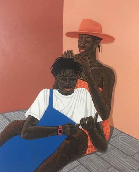 Osman Salifu, Love is Beautiful, 2022, Acrylic on canvas 152.4x119.4cm Janet Rady Fine Art